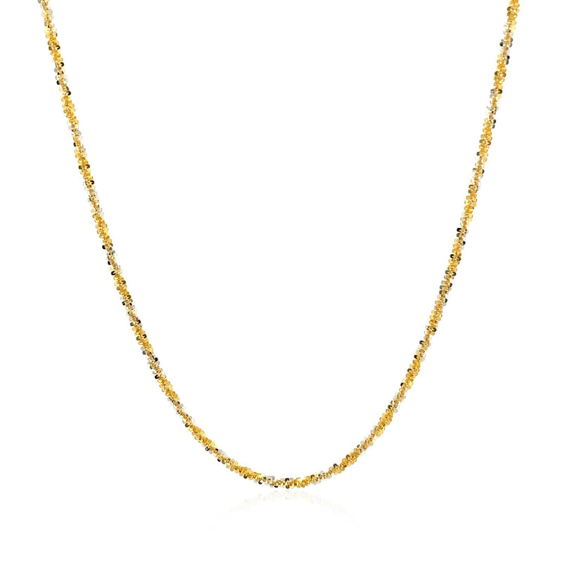 Bids.com 14k White and Yellow Gold Two Tone Sparkle Chain 1.5mm Necklaces White Smoke 16 / Two-Tone Gold,18 / Two-Tone Gold,20 / Two-Tone Gold,One / Two-Tone Gold
