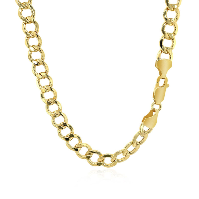 Bids.com 6.2mm 14k Yellow Gold Curb Chain Necklaces White Smoke 18 / Yellow Gold,20 / Yellow Gold,22 / Yellow Gold,24 / Yellow Gold