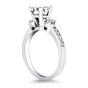 Bids.com 14k White Gold Three Stone Engagement Ring with Diamond Band Rings White Smoke 4 / White Gold,4.5 / White Gold,5 / White Gold,5.5 / White Gold,6 / White Gold,6.5 / White Gold,7 / White Gold,7.5 / White Gold,8 / White Gold,8.5 / White Gold,9 / White Gold