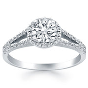 Bids.com 14k White Gold Diamond Halo Split Shank Engagement Ring Rings White Smoke 4 / White Gold,4.5 / White Gold,5 / White Gold,5.5 / White Gold,6 / White Gold,6.5 / White Gold,7 / White Gold,7.5 / White Gold,8 / White Gold,8.5 / White Gold,9 / White Gold