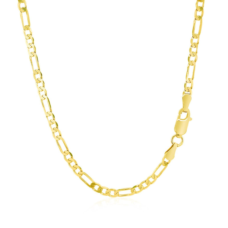 Bids.com 3.1mm 14k Yellow Gold Solid Figaro Chain Necklaces White Smoke 16 / Yellow Gold,18 / Yellow Gold,20 / Yellow Gold,22 / Yellow Gold,24 / Yellow Gold,30 / Yellow Gold,One / Yellow Gold