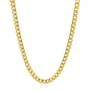 Bids.com 10k Yellow Gold Semi Solid Miami Cuban Chain (4.50 mm) Necklaces White Smoke 18 / Yellow Gold,20 / Yellow Gold,22 / Yellow Gold,24 / Yellow Gold