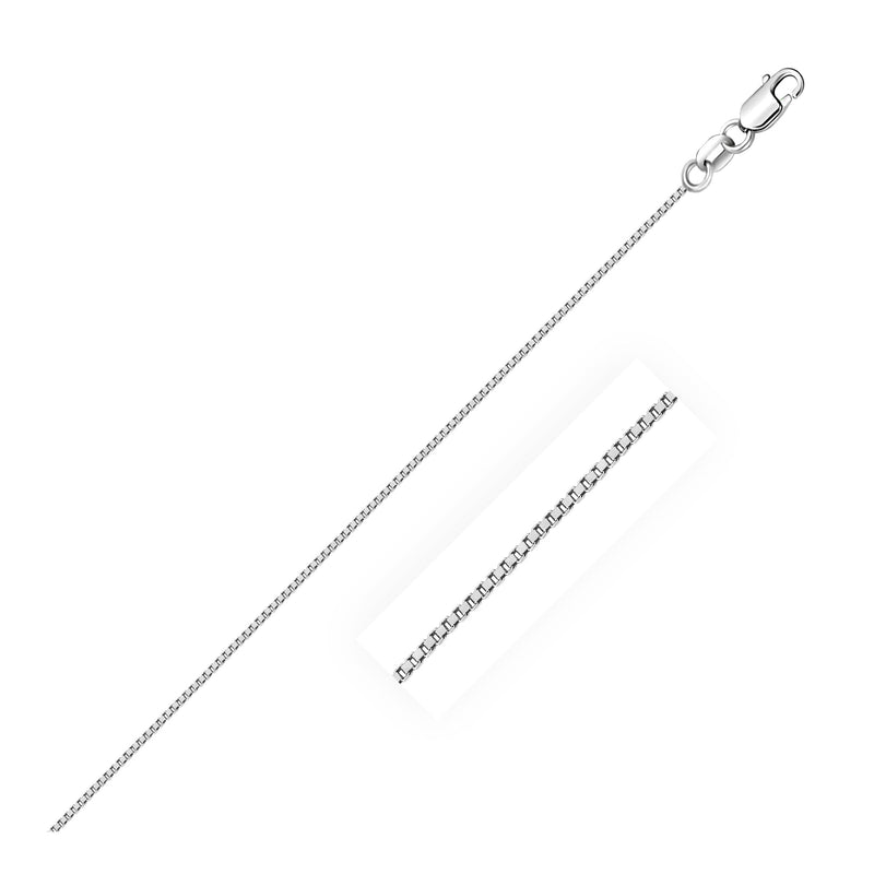Bids.com 18k White Gold Box Chain 0.6mm Necklaces White Smoke 16 / White Gold,18 / White Gold,20 / White Gold,One / White Gold