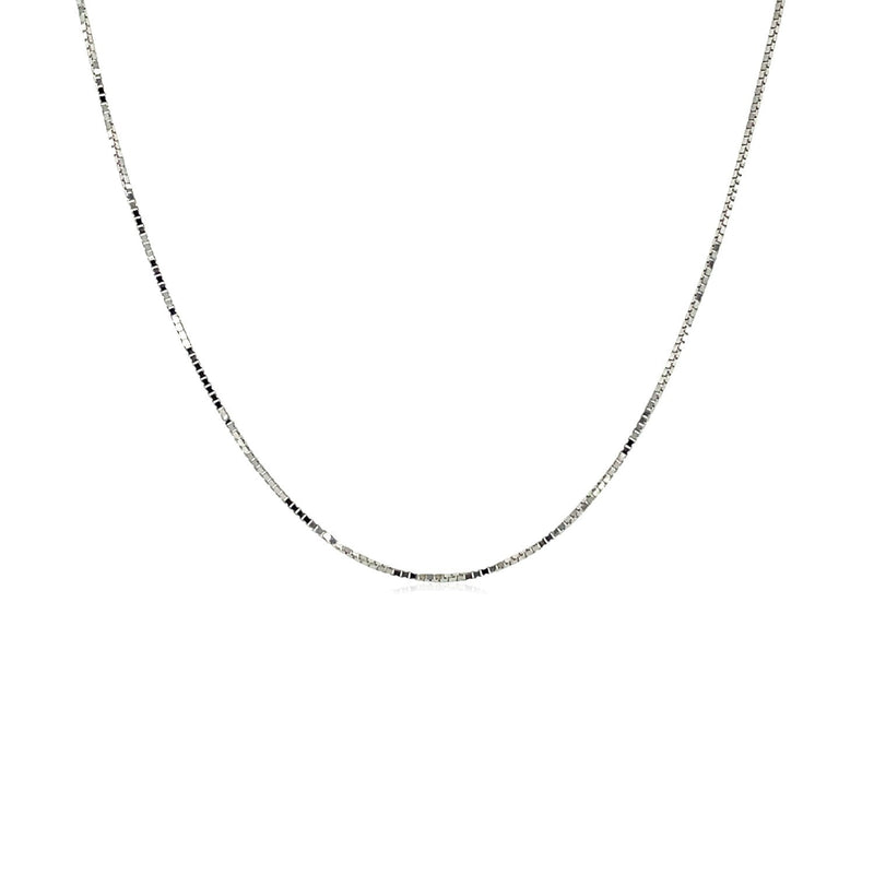 Bids.com 18k White Gold Box Chain 0.6mm Necklaces White Smoke 16 / White Gold,18 / White Gold,20 / White Gold,One / White Gold