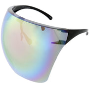 zeroUV Protective Face Shield Full Cover Visor Glasses/Sunglasses (Anti-Fog) D188 Sunglasses White Smoke Black / Fire,Black / Rainbow,Black / Silver Mirror,Black / Pink Mirror,Clear / Clear,Clear / Iridescent,Light Tan,Smoke,Blue,Yellow,Pink,Red,Purple