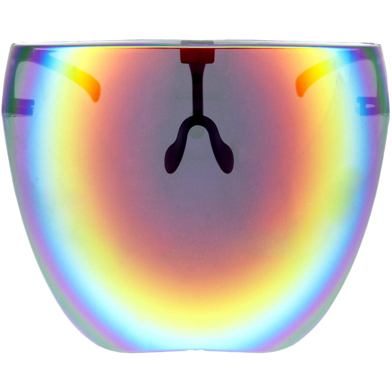 zeroUV Protective Face Shield Full Cover Visor Glasses/Sunglasses (Anti-Fog) D188 Sunglasses White Smoke Black / Fire