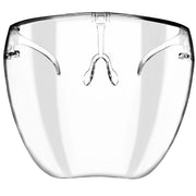 zeroUV Ombre Protective Face Shield Full Cover Visor Glasses/Sunglasses (Anti-Fog) D188 Sunglasses White Smoke Clear / Clear