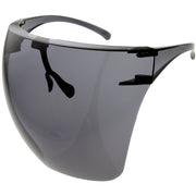 zeroUV Protective Face Shield Full Cover Visor Glasses/Sunglasses (Anti-Fog) D188 Sunglasses White Smoke Black / Fire,Black / Rainbow,Black / Silver Mirror,Black / Pink Mirror,Clear / Clear,Clear / Iridescent,Light Tan,Smoke,Blue,Yellow,Pink,Red,Purple