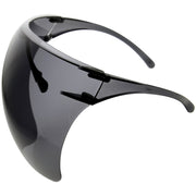zeroUV Protective Face Shield Full Cover Visor Glasses/Sunglasses (Anti-Fog) D188 Sunglasses White Smoke Black / Fire,Black / Rainbow,Black / Silver Mirror,Black / Pink Mirror,Clear / Clear,Clear / Iridescent,Light Tan,Smoke,Blue,Yellow,Pink,Red,Purple