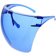 zeroUV Protective Face Shield Full Cover Visor Glasses/Sunglasses (Anti-Fog) D188 Sunglasses White Smoke Black / Fire,Black / Rainbow,Black / Silver Mirror,Black / Pink Mirror,Clear / Clear,Clear / Iridescent,Light Tan,Smoke,Blue,Yellow,Pink,Red,Purple