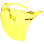 zeroUV Protective Face Shield Full Cover Visor Glasses/Sunglasses (Anti-Fog) D188 Sunglasses White Smoke Black / Fire,Black / Rainbow,Black / Silver Mirror,Black / Pink Mirror,Clear / Clear,Clear / Iridescent,Light Tan,Smoke,Blue,Yellow,Pink,Red,Purple