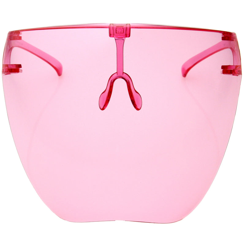 zeroUV Protective Face Shield Full Cover Visor Glasses/Sunglasses (Anti-Fog) D188 Sunglasses Misty Rose Pink