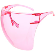 zeroUV Protective Face Shield Full Cover Visor Glasses/Sunglasses (Anti-Fog) D188 Sunglasses White Smoke Black / Fire,Black / Rainbow,Black / Silver Mirror,Black / Pink Mirror,Clear / Clear,Clear / Iridescent,Light Tan,Smoke,Blue,Yellow,Pink,Red,Purple