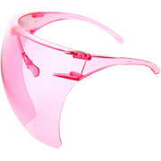 zeroUV Protective Face Shield Full Cover Visor Glasses/Sunglasses (Anti-Fog) D188 Sunglasses White Smoke Black / Fire,Black / Rainbow,Black / Silver Mirror,Black / Pink Mirror,Clear / Clear,Clear / Iridescent,Light Tan,Smoke,Blue,Yellow,Pink,Red,Purple