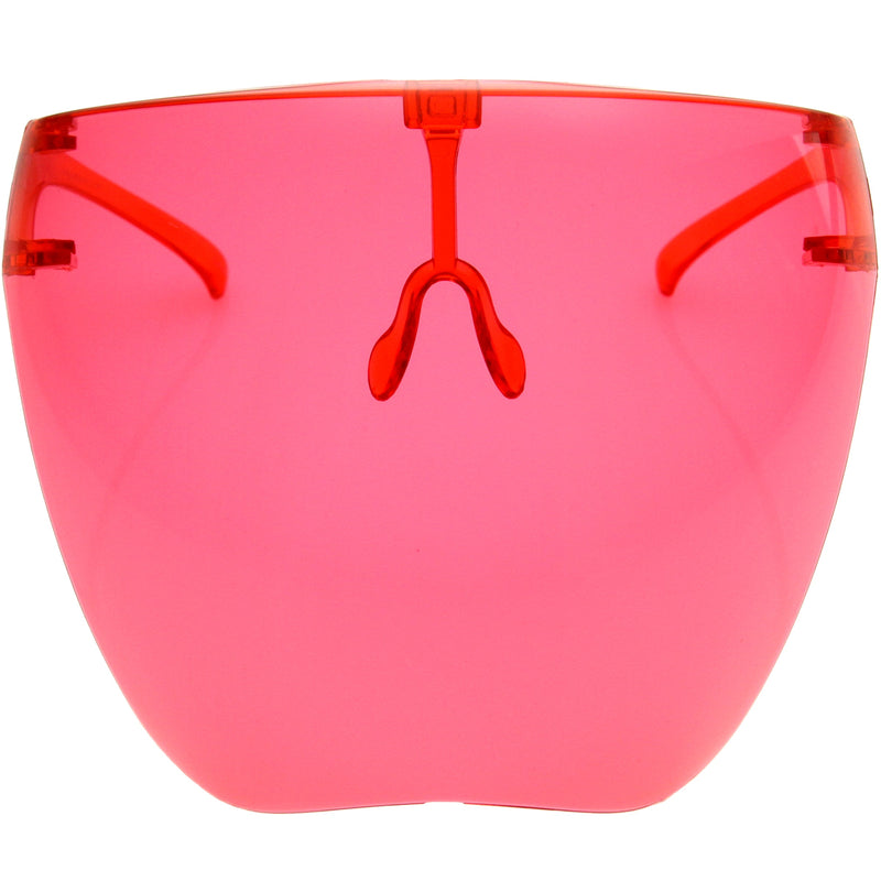 zeroUV Protective Face Shield Full Cover Visor Glasses/Sunglasses (Anti-Fog) D188 Sunglasses Light Coral Red