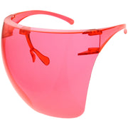 zeroUV Protective Face Shield Full Cover Visor Glasses/Sunglasses (Anti-Fog) D188 Sunglasses White Smoke Black / Fire,Black / Rainbow,Black / Silver Mirror,Black / Pink Mirror,Clear / Clear,Clear / Iridescent,Light Tan,Smoke,Blue,Yellow,Pink,Red,Purple