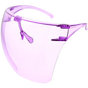 zeroUV Protective Face Shield Full Cover Visor Glasses/Sunglasses (Anti-Fog) D188 Sunglasses White Smoke Black / Fire,Black / Rainbow,Black / Silver Mirror,Black / Pink Mirror,Clear / Clear,Clear / Iridescent,Light Tan,Smoke,Blue,Yellow,Pink,Red,Purple