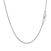 Bids.com 14k White Gold Round Wheat Chain 1.2mm Necklaces White Smoke 16 / White Gold,18 / White Gold,20 / White Gold,24 / White Gold,One / White Gold