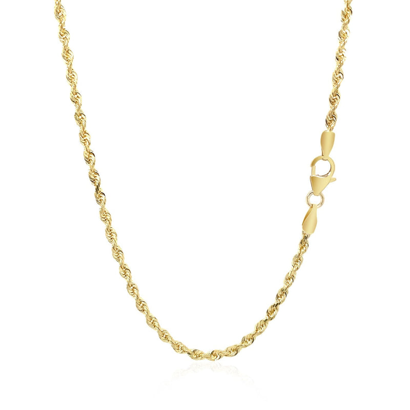 Bids.com 2.5mm 14k Yellow Gold Solid Diamond Cut Rope Chain Necklaces White Smoke 16 / Yellow Gold,18 / Yellow Gold,20 / Yellow Gold,22 / Yellow Gold,24 / Yellow Gold,30 / Yellow Gold,One / Yellow Gold