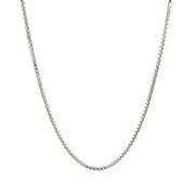 Bids.com Sterling Silver Rhodium Plated Box Chain 1.3mm Necklaces White Smoke 16 / Sterling Silver,18 / Sterling Silver,20 / Sterling Silver,22 / Sterling Silver,24 / Sterling Silver,30 / Sterling Silver,One / Sterling Silver
