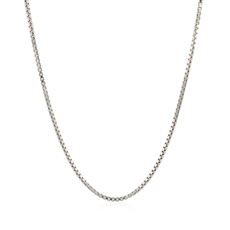 Bids.com Sterling Silver Rhodium Plated Box Chain 1.3mm Necklaces White Smoke 16 / Sterling Silver,18 / Sterling Silver,20 / Sterling Silver,22 / Sterling Silver,24 / Sterling Silver,30 / Sterling Silver,One / Sterling Silver