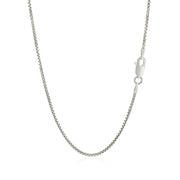 Bids.com Sterling Silver Rhodium Plated Box Chain 1.3mm Necklaces White Smoke 16 / Sterling Silver,18 / Sterling Silver,20 / Sterling Silver,22 / Sterling Silver,24 / Sterling Silver,30 / Sterling Silver,One / Sterling Silver