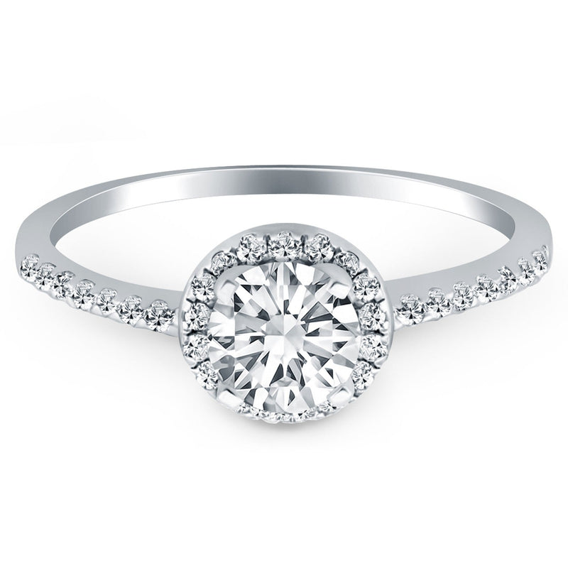 Bids.com 14k White Gold Diamond Halo Collar Engagement Ring Rings White Smoke 4 / White Gold,4.5 / White Gold,5 / White Gold,5.5 / White Gold,6 / White Gold,6.5 / White Gold,7 / White Gold,7.5 / White Gold,8 / White Gold,8.5 / White Gold,9 / White Gold