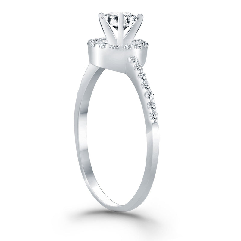 Bids.com 14k White Gold Diamond Halo Collar Engagement Ring Rings White Smoke 4 / White Gold,4.5 / White Gold,5 / White Gold,5.5 / White Gold,6 / White Gold,6.5 / White Gold,7 / White Gold,7.5 / White Gold,8 / White Gold,8.5 / White Gold,9 / White Gold