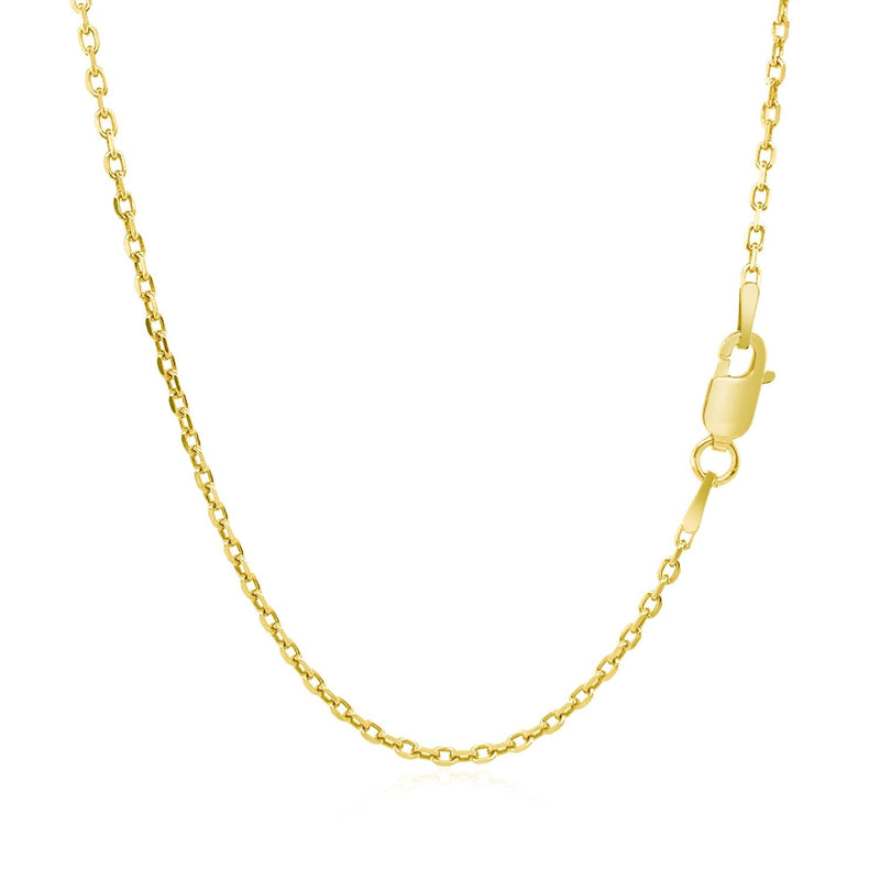 Bids.com 14k Yellow Gold Diamond Cut Cable Link Chain (1.50 mm) Necklaces White Smoke 16 / Yellow Gold,18 / Yellow Gold,20 / Yellow Gold,22 / Yellow Gold,24 / Yellow Gold,30 / Yellow Gold,26 / Yellow Gold