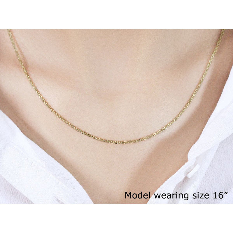 Bids.com 14k Yellow Gold Diamond Cut Cable Link Chain (1.50 mm) Necklaces Gray 16 / Yellow Gold,18 / Yellow Gold,20 / Yellow Gold,22 / Yellow Gold,24 / Yellow Gold,30 / Yellow Gold,26 / Yellow Gold