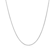 Bids.com 14k White Gold Diamond Cut Round Wheat Chain 1.0mm Necklaces White Smoke 16 / White Gold,18 / White Gold,20 / White Gold,One / White Gold