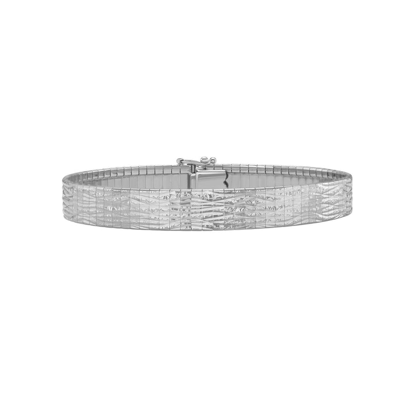 Bids.com 14k White Gold Glacier Bracelet (8.10 mm) Bracelets Gray 7 / White Gold