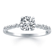 Bids.com 14k White Gold Diamond Engagement Ring with Shared Prong Diamond Accents Rings White Smoke 4 / White Gold,4.5 / White Gold,5 / White Gold,5.5 / White Gold,6 / White Gold,6.5 / White Gold,7 / White Gold,7.5 / White Gold,8 / White Gold,8.5 / White Gold,9 / White Gold