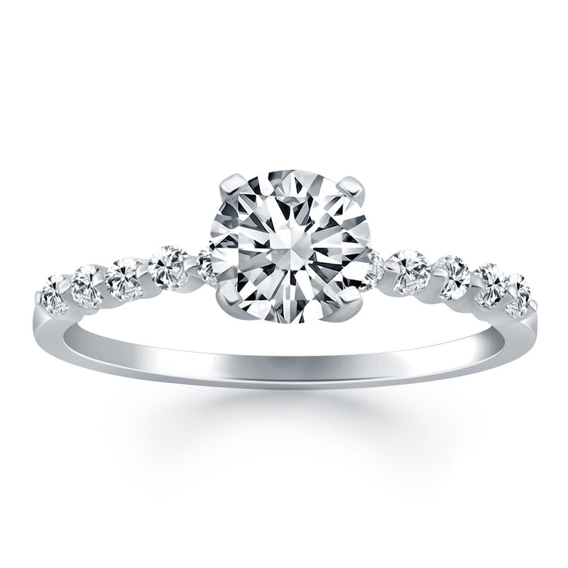 Bids.com 14k White Gold Diamond Engagement Ring with Shared Prong Diamond Accents Rings White Smoke 4 / White Gold,4.5 / White Gold,5 / White Gold,5.5 / White Gold,6 / White Gold,6.5 / White Gold,7 / White Gold,7.5 / White Gold,8 / White Gold,8.5 / White Gold,9 / White Gold