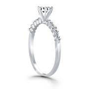 Bids.com 14k White Gold Diamond Engagement Ring with Shared Prong Diamond Accents Rings White Smoke 4 / White Gold,4.5 / White Gold,5 / White Gold,5.5 / White Gold,6 / White Gold,6.5 / White Gold,7 / White Gold,7.5 / White Gold,8 / White Gold,8.5 / White Gold,9 / White Gold