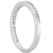 Bids.com 14k White Gold Slender Channel Set Diamond Wedding Ring Band Set 1/2 Around Rings White Smoke 4 / White Gold,4.5 / White Gold,5 / White Gold,5.5 / White Gold,6 / White Gold,6.5 / White Gold,7 / White Gold,7.5 / White Gold,8 / White Gold,8.5 / White Gold,9 / White Gold