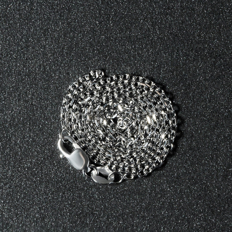 Bids.com 14k White Gold Diamond Cut Cable Link Chain 1.5mm Necklaces Dark Slate Gray 16 / White Gold,18 / White Gold,20 / White Gold,22 / White Gold,24 / White Gold,One / White Gold