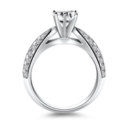 Bids.com 14k White Gold Cathedral Double Row Pave Diamond Engagement Ring Rings White Smoke 4 / White Gold,4.5 / White Gold,5 / White Gold,5.5 / White Gold,6 / White Gold,6.5 / White Gold,7 / White Gold,7.5 / White Gold,8 / White Gold,8.5 / White Gold,9 / White Gold