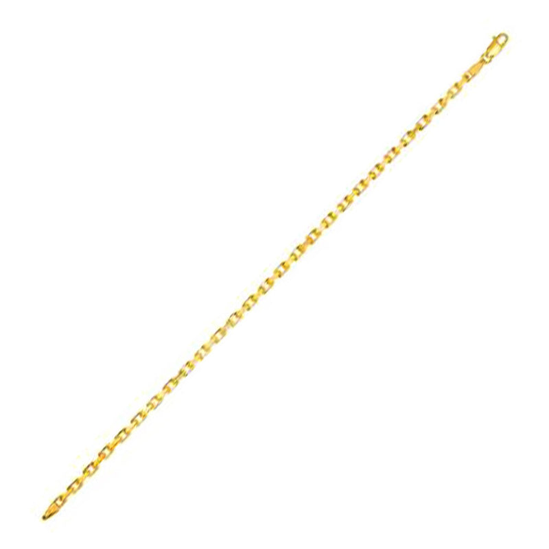 Bids.com 14k Yellow Gold French Cable Link Chain (2.50 mm) Necklaces White Smoke 18 / Yellow Gold,20 / Yellow Gold,22 / Yellow Gold,24 / Yellow Gold