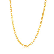 Bids.com 14k Yellow Gold French Cable Link Chain (2.50 mm) Necklaces White Smoke 18 / Yellow Gold,20 / Yellow Gold,22 / Yellow Gold,24 / Yellow Gold