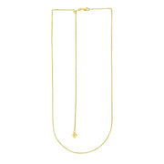 Bids.com 14k Yellow Gold Adjustable Wheat Chain 1.0mm Necklaces White Smoke 22 / Yellow Gold,30 / Yellow Gold
