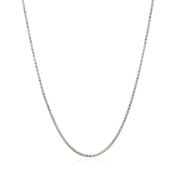 Bids.com 14k White Gold Adjustable Popcorn Chain 1.3mm Necklaces White Smoke 22 / White Gold,One / White Gold
