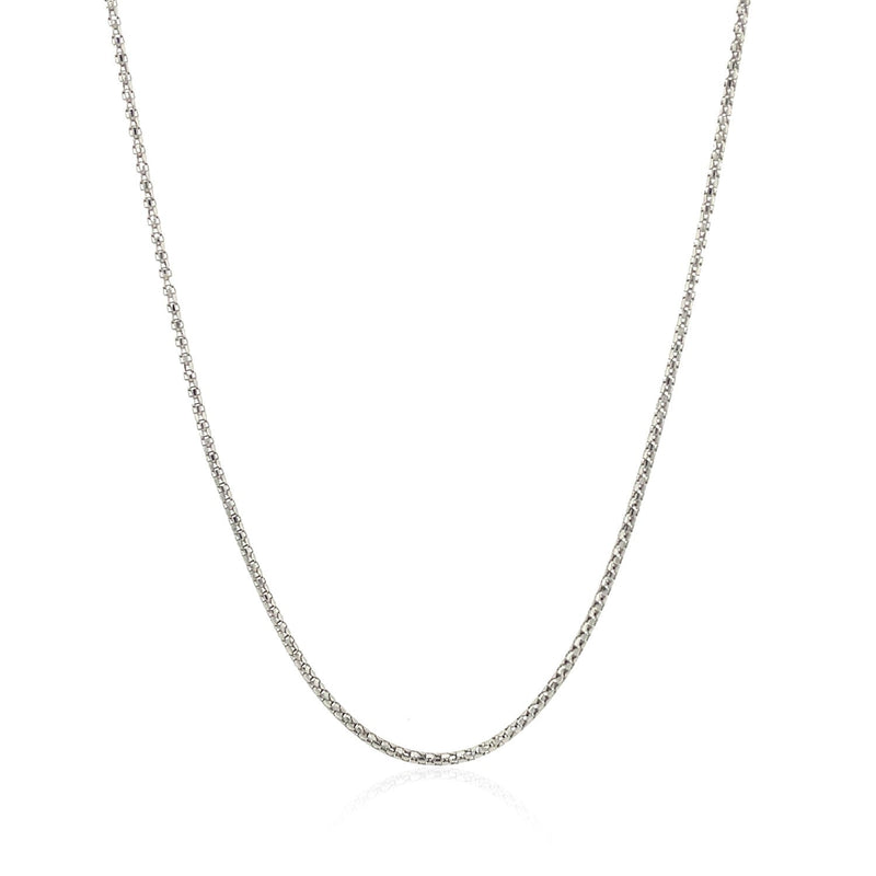 Bids.com 14k White Gold Adjustable Popcorn Chain 1.3mm Necklaces White Smoke 22 / White Gold,One / White Gold