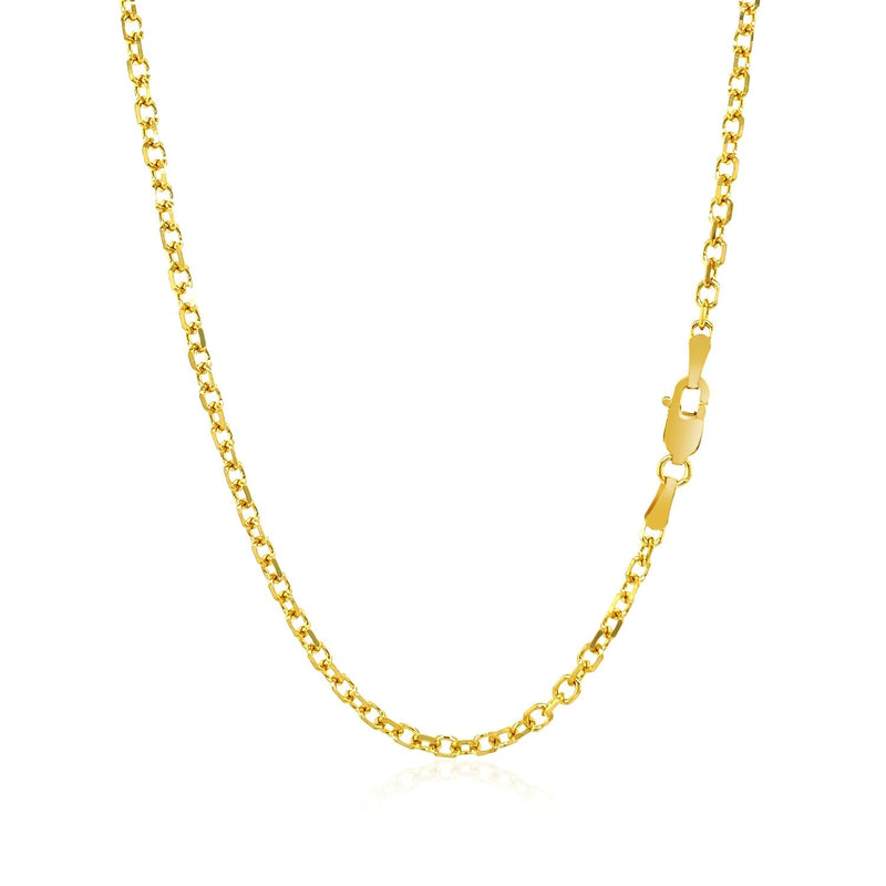 Bids.com 2.3mm 14k Yellow Gold Diamond Cut Cable Link Chain Necklaces White Smoke 16 / Yellow Gold,18 / Yellow Gold,20 / Yellow Gold,22 / Yellow Gold,24 / Yellow Gold,30 / Yellow Gold,One / Yellow Gold