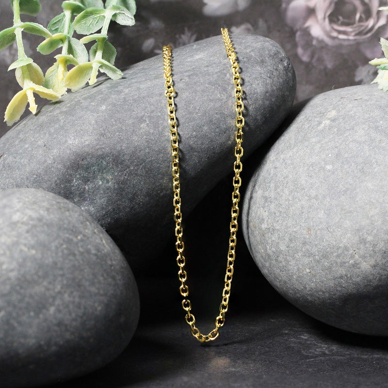 Bids.com 2.3mm 14k Yellow Gold Diamond Cut Cable Link Chain Necklaces Black 16 / Yellow Gold,18 / Yellow Gold,20 / Yellow Gold,22 / Yellow Gold,24 / Yellow Gold,30 / Yellow Gold,One / Yellow Gold