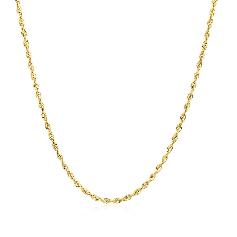 Bids.com 10k Yellow Gold Solid Diamond Cut Rope Chain 1.5mm Necklaces White Smoke 16 / Yellow Gold,18 / Yellow Gold,20 / Yellow Gold,22 / Yellow Gold,24 / Yellow Gold,30 / Yellow Gold,One / Yellow Gold