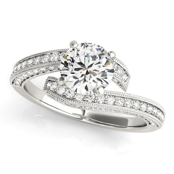 Bids.com 14k White Gold Round Diamond Bypass Style Engagement Ring (1 1/2 cttw) Rings White Smoke 3 / White Gold,3.5 / White Gold,4 / White Gold,4.5 / White Gold,5 / White Gold,5.5 / White Gold,6 / White Gold,6.5 / White Gold,7 / White Gold,7.5 / White Gold,8 / White Gold,8.5 / White Gold,9 / White Gold