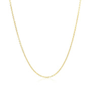 Bids.com 10k Yellow Gold Diamond Cut Cable Link Chain (1.10 mm) Necklaces White Smoke 16 / Yellow Gold,18 / Yellow Gold,20 / Yellow Gold