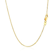 Bids.com 10k Yellow Gold Diamond Cut Cable Link Chain (1.10 mm) Necklaces White Smoke 16 / Yellow Gold,18 / Yellow Gold,20 / Yellow Gold