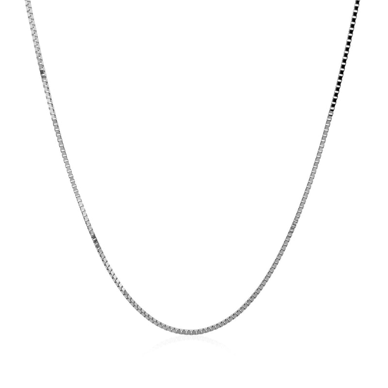 Bids.com 14k White Gold Classic Box Chain 0.8mm Necklaces White Smoke 16 / White Gold,17 / White Gold,18 / White Gold,20 / White Gold,22 / White Gold,24 / White Gold,30 / White Gold